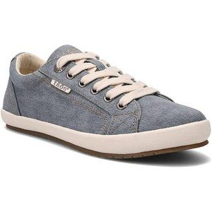 Taos Women's Star Lake Blue Wash Canvas Sneaker 8 M US